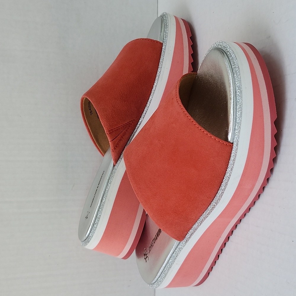 NWOT JOHNSTON & MURPHY GRACE SUEDE PLATFORM SLIDE SANDALS - Picture 1 of 10
